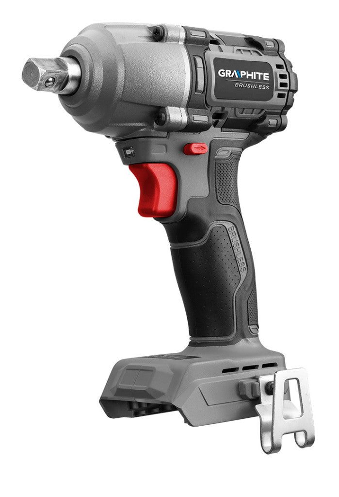 GRAPHITE Akkus szénkefementes ütvecsavarozó 1/2"(négyszög), Energy+, 18V, 450Nm, akku nélkül!!! 3 év garanciával 58G038