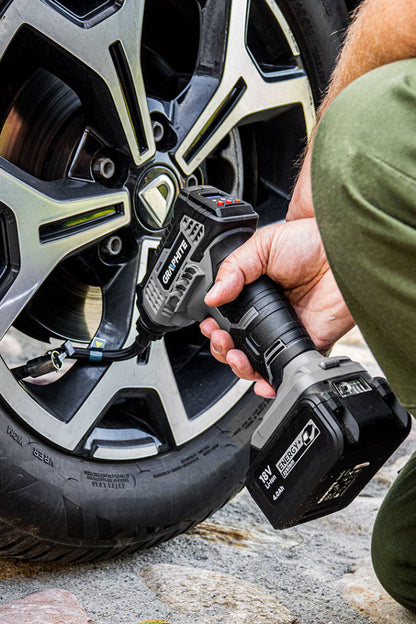 GRAPHITE Akkus kompresszor Energy+ 18V, max.7bar, akku nélkül!!! 3 év garanciával 58G041