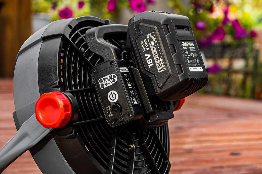 GRAPHITE Akkus és vezetékes ventilátor, Energy+, akku nélkül!!! 3 év garanciával 58G080