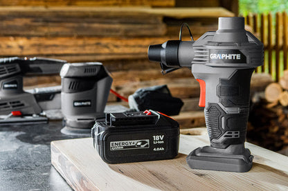 GRAPHITE Akkus pumpa, fúvó-szívó Energy+ 18V, Li-Ion, akku nélkül!!! 3 év garanciával 58G089
