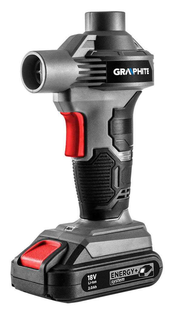 GRAPHITE Akkus pumpa, fúvó-szívó Energy+ 18V, Li-Ion, akku nélkül!!! 3 év garanciával 58G089