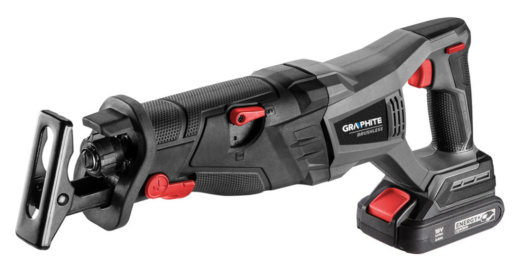 GRAPHITE Akkus szénkefementes orrfűrész, Energy+ 18V, akku nélkül!!! 3 év garanciával 58G096