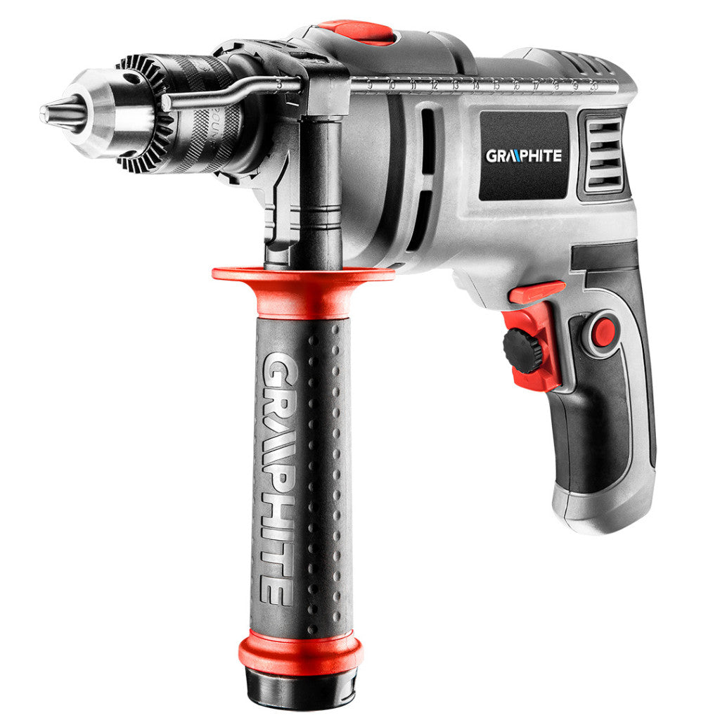 GRAPHITE Ütvefúró 650W, 0-3000/min, 13mm fogastokmány, koffer 3 év garanciával 58G726