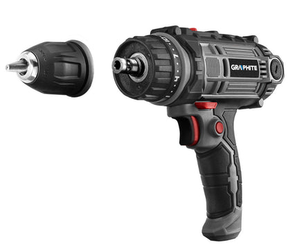 GRAPHITE Elektromos fúró-csavarozó gép, 230V/300W, 10mm-es gyorstokmány, kofferben 3 év garanciával 58G793