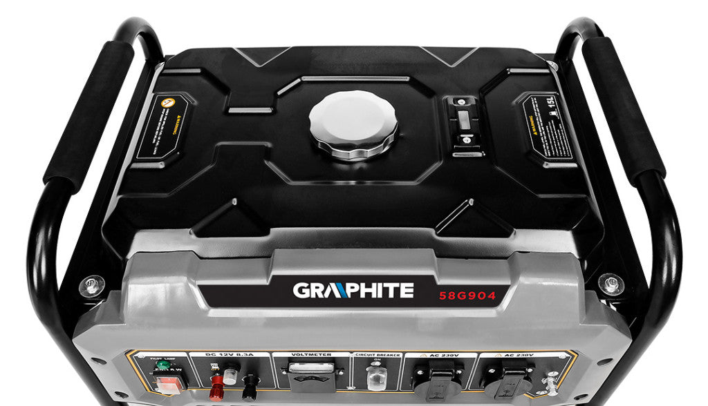 GRAPHITE Áramfejlesztő, generátor, 2-2.2KW, 4 ütemű benzinmotor 3 év garanciával 58G904