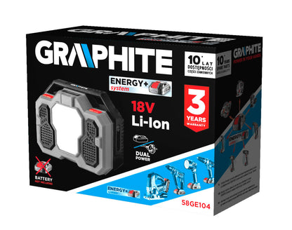 GRAPHITE Akkus/vezetékes rádió Energy+, akku nélkül!!! 3 év garanciával 58GE104