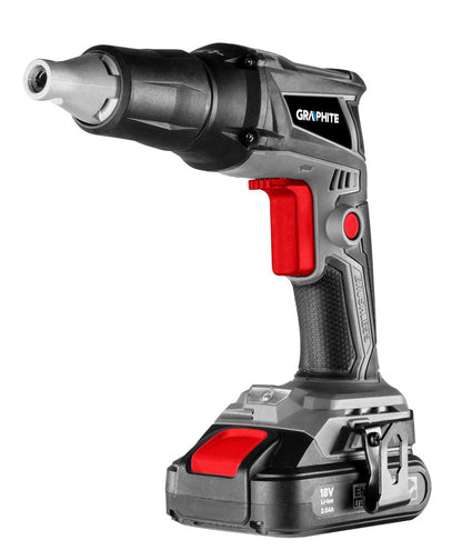 GRAPHITE Akkus szénkefementes gipszkarton csavarbehajtó, Energy+, 18V, 0-4400 ford./perc, 1/4", akku nélkül!!! 3 év garanciával 58GE111