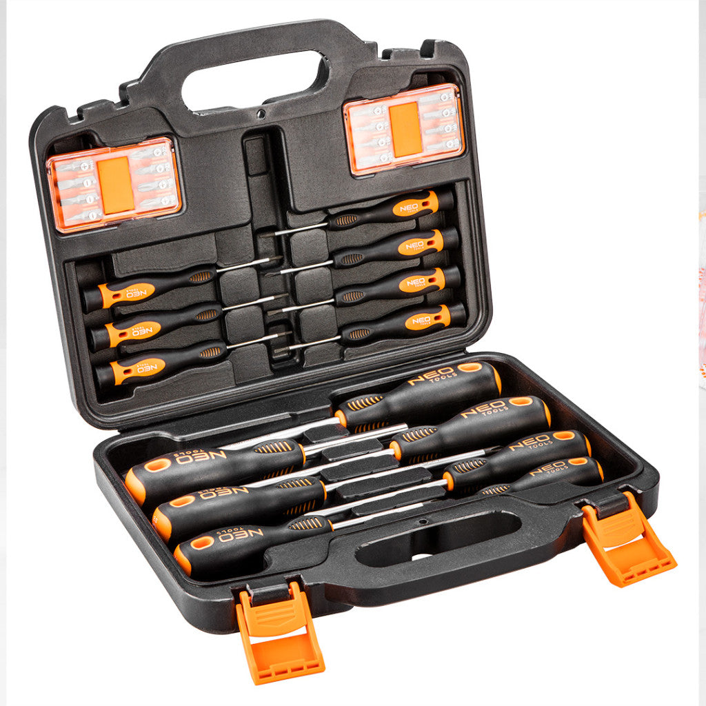 NEO TOOLS Csavarhúzó készlet + bitek 30db 25 év garanciával 04-209