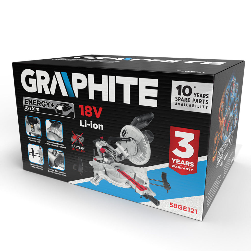 GRAPHITE AKKUS GÉRVÁGÓGÉP, ENERGY+ 18V, 210/30MM TÁRCSA, AKKU NÉLKÜL 3 év garanciával 58GE121