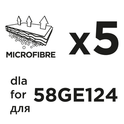 GRAPHITE Mikroszálas porzsákok 5db 58GE124-es porszívóhoz 58GE124-145