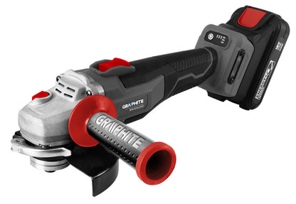 GRAPHITE Akkus szénkefementes sarokcsiszoló, Energy+ ,18V , 125mm, 9200 ford/perc, akku nélkül 3 év garanciával 58GE142