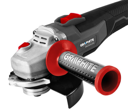 GRAPHITE Akkus szénkefementes sarokcsiszoló, Energy+ ,18V , 125mm, 9200 ford/perc, akku nélkül 3 év garanciával 58GE142