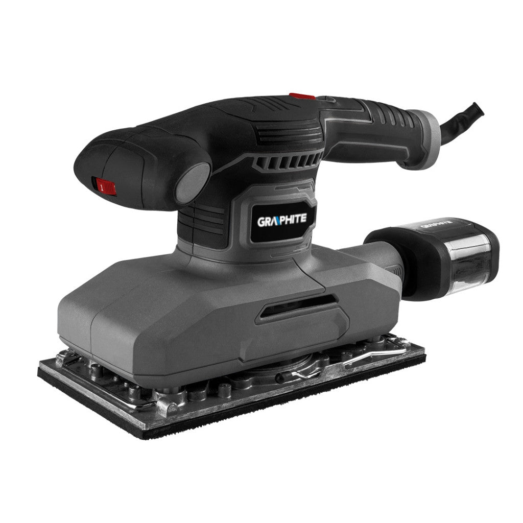 GRAPHITE Rezgőcsiszoló 380W, 115x230mm 3 év garanciával 59G329