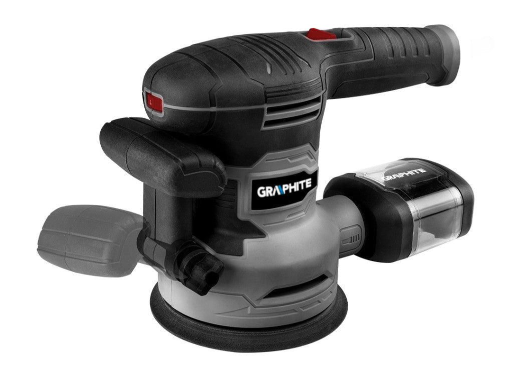 GRAPHITE Excentercsiszoló 450W, 125/150mm, kofferben 3 év garanciával 59G349