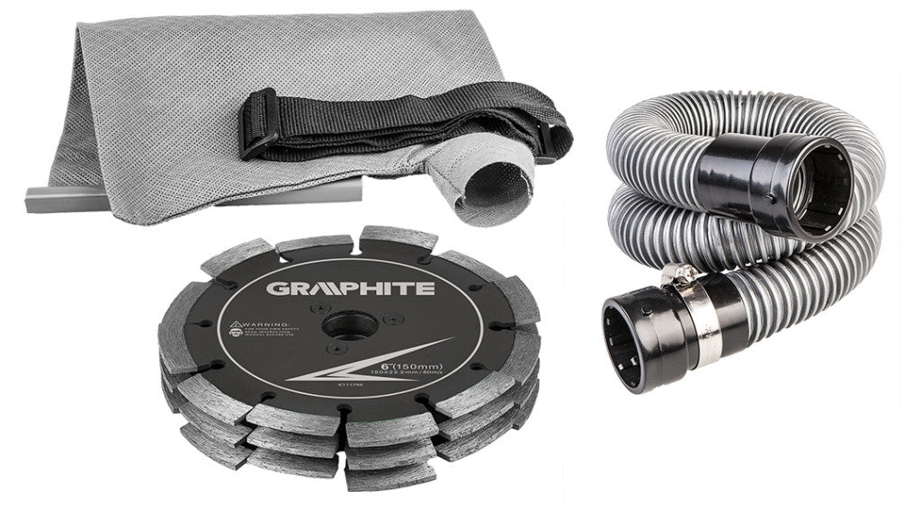 GRAPHITE Falhoronymaró 2400W, 150mm, 3-as vágókorong rendszer 3 év garanciával 59G371