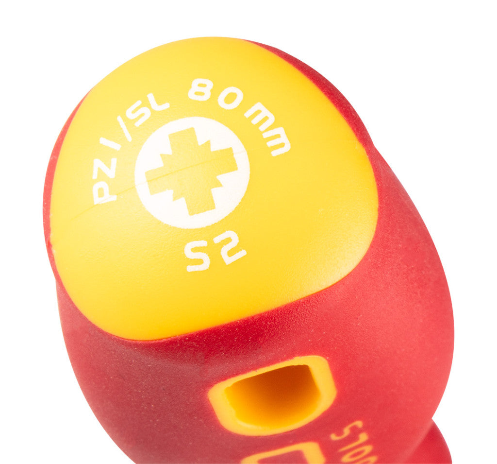 NEO TOOLS Csavarhúzó SL/PZ1 80mm, 1000V, szigetelt 04-219