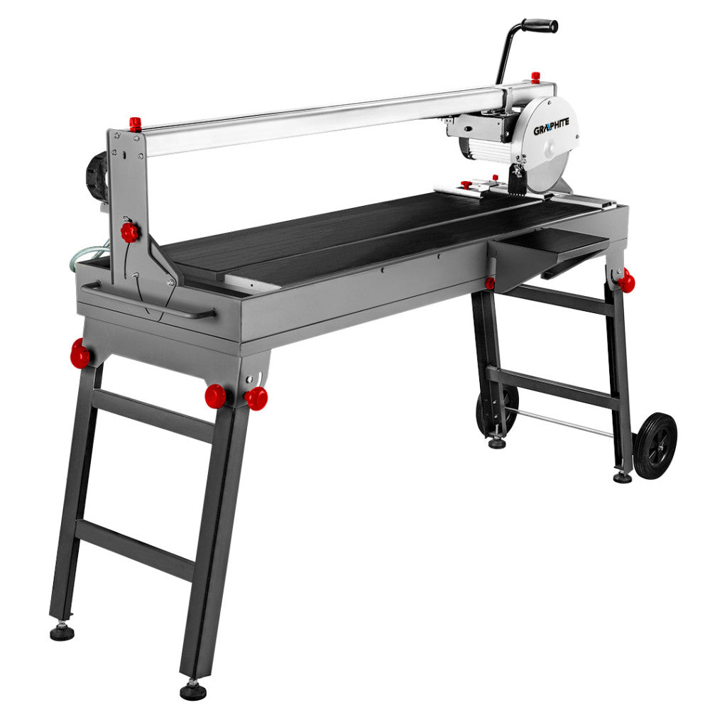 GRAPHITE Csempevágó gép 1200W, 250x25,4mm-es tárcsa, max.vágás hossz:1200mm, PRCD, túlterhelésvédelem 3 év garanciával 59G887