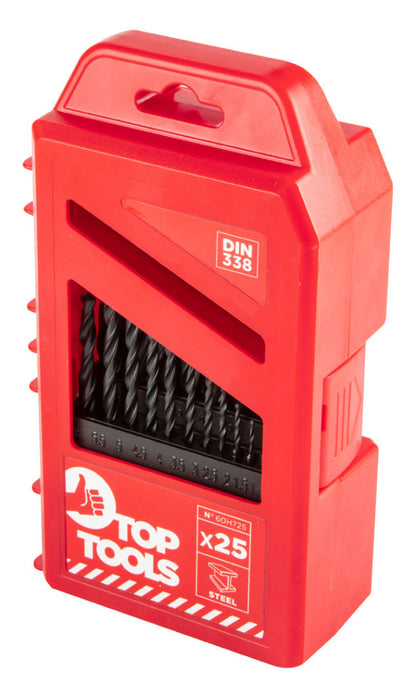 Top Tools Csigafúró készlet 25db, 1-13mm 60H725
