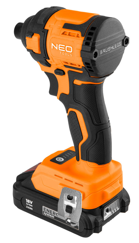 NEO TOOLS Akkus szénkefementes ütvecsavarozó 1/4"(hatszög), Energy+, 18V, Kompakt méret, 300NM, akku nélkül! 3 év garanciával 04-612