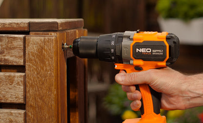 NEO TOOLS Akkus szénkefementes fúró, csavarozó, ütvefúró, Energy+, 100Nm 3 év garanciával 04-616