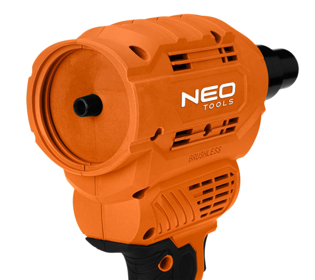 NEO TOOLS Akkus popszegecshúzó, Energy+, 18V, szegecsátmérő 2,4-6-4mm, húzóerő 12000 N 3 év garanciával 04-617