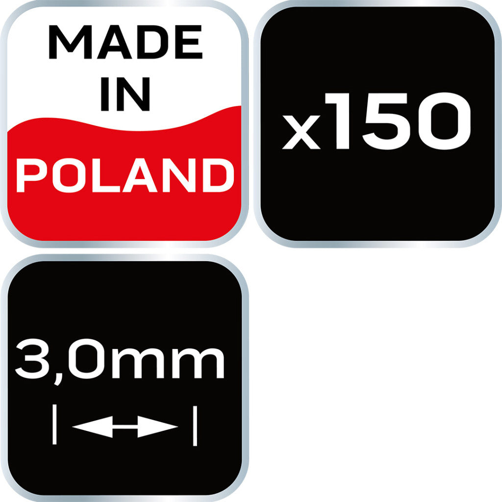 NEO TOOLS Hézagoló-, fugakereszt - 3mm, 150db 61-109