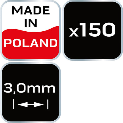 NEO TOOLS Hézagoló-, fugakereszt - 3mm, 150db 61-109