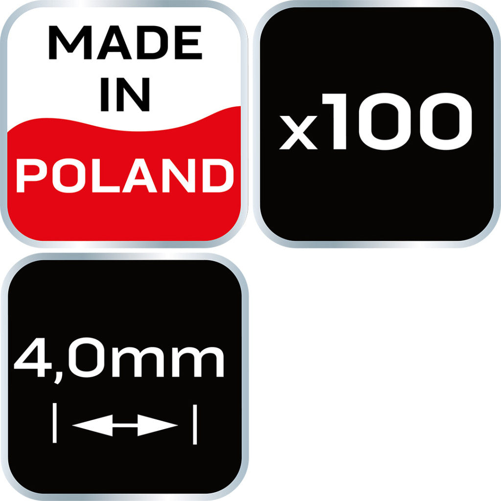 NEO TOOLS Hézagoló-, fugakereszt - 4.0mm, 100db 61-111