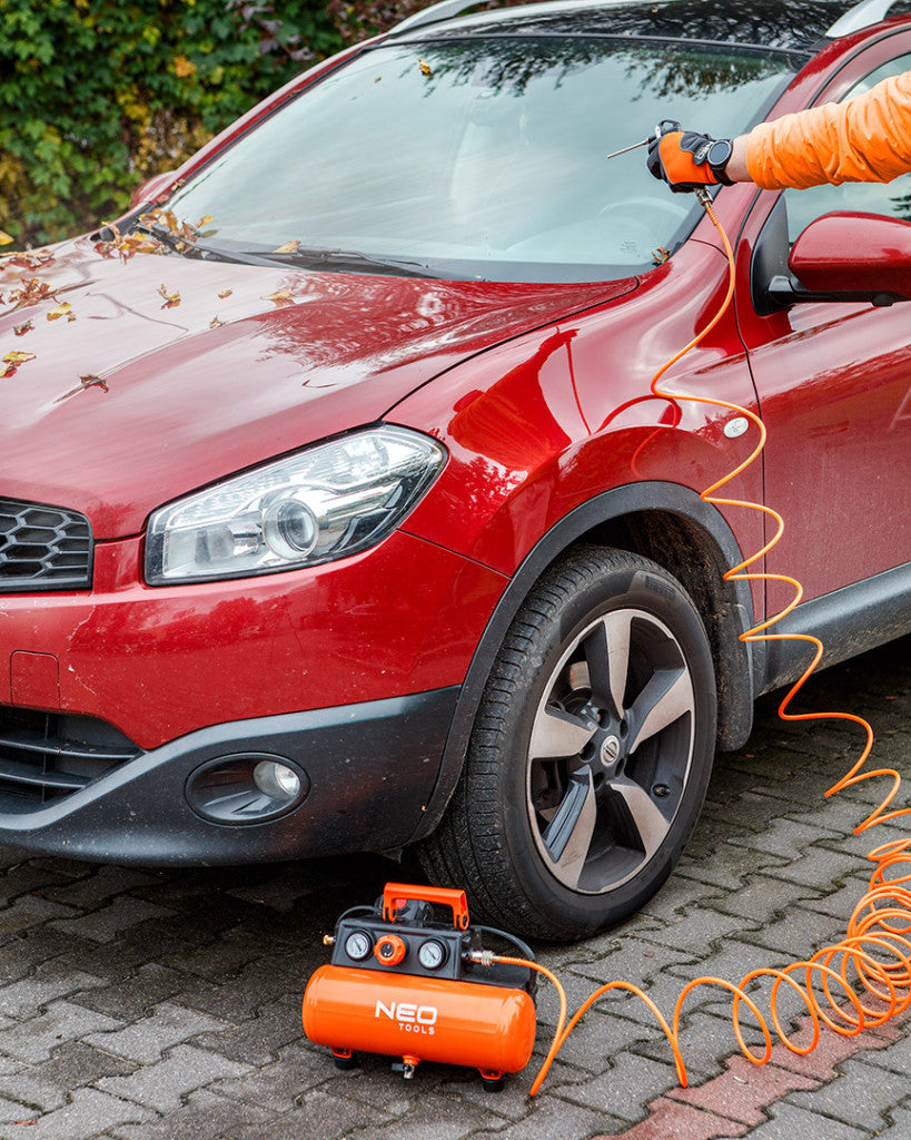 NEO TOOLS Akkus kompresszor Energy+, 18V, 8bar/3.8L 3 év garanciával 04-620