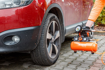 NEO TOOLS Akkus kompresszor Energy+, 18V, 8bar/3.8L 3 év garanciával 04-620