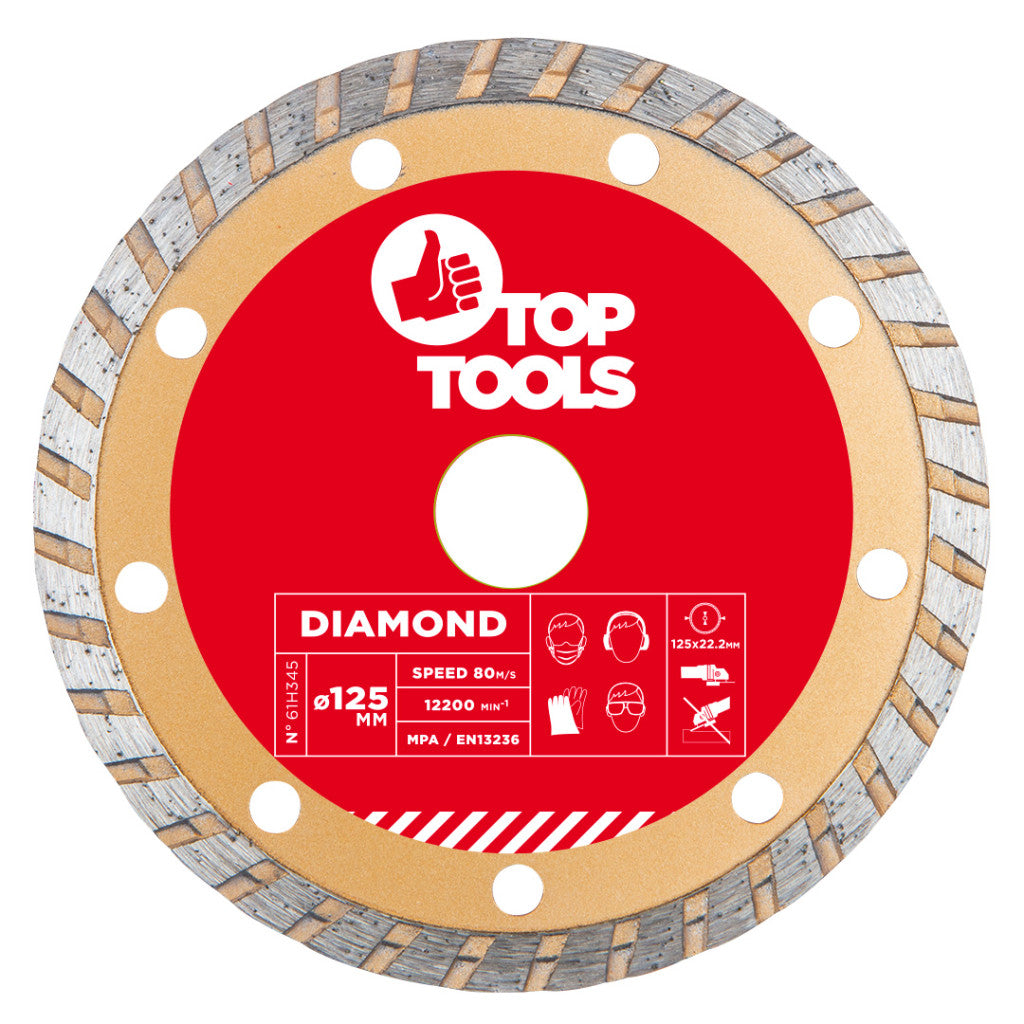 Top Tools Gyémánt vágókorong 125mm turbo 61H345