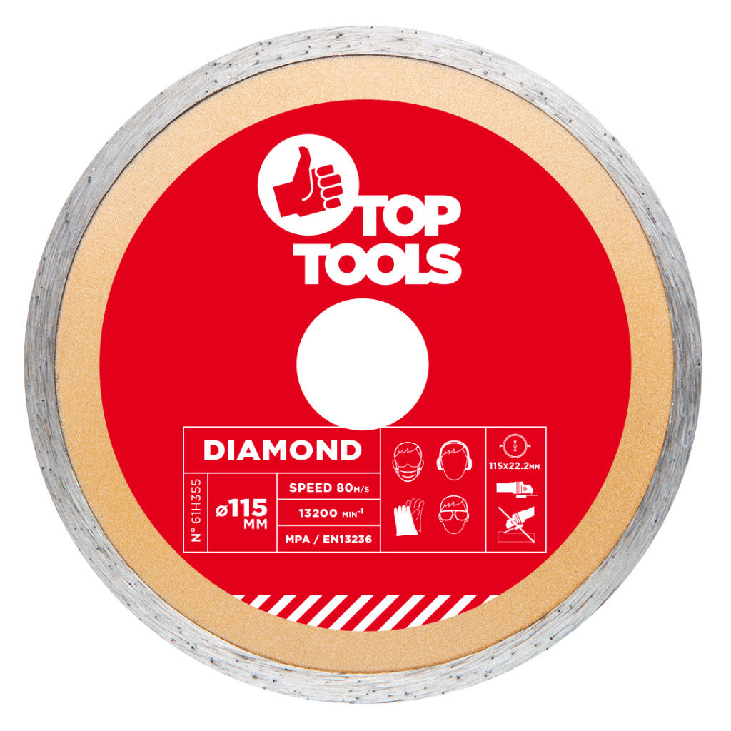 Top Tools Gyémánt vágókorong 115mm vizes 61H355