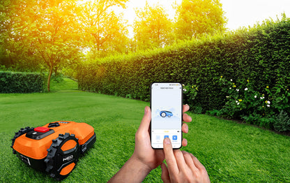 NEO TOOLS Akkus robotfűnyíró, Energy+ akkuKkal kompatibilis, IOS és Android vezérlési lehetőség 3 év garanciával 04-621