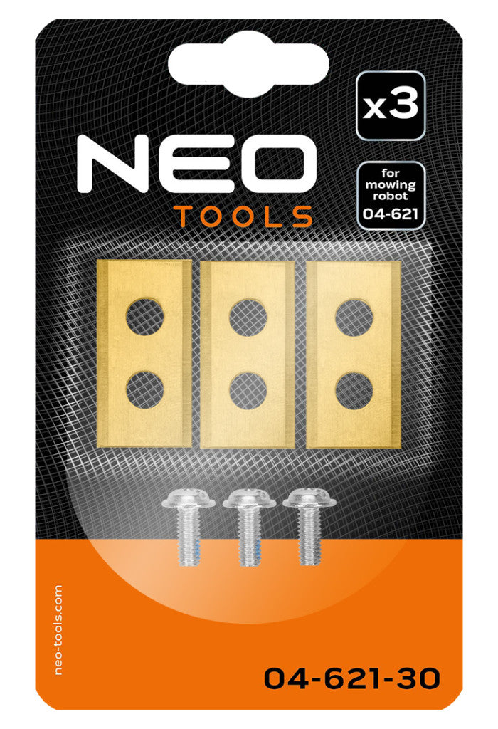 NEO TOOLS Fűnyírókés készlet 04-621 robotfűnyíróhoz, 3db/cs 04-621-30