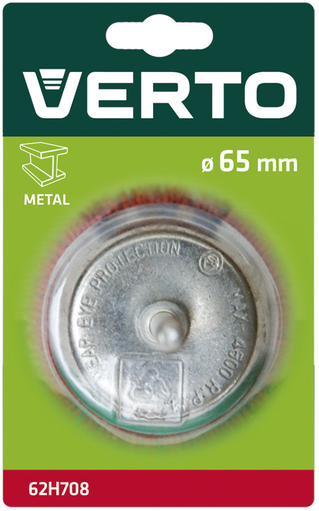 VERTO Műanyagszálas nylon fazékkefe 65mm csapos 62H708