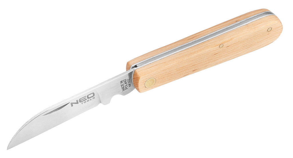 NEO TOOLS Összecsukható kés fa nyéllel 63-015