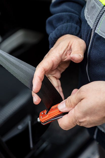 NEO TOOLS Összecsukható kés, 11,5cm, retesszel és szíjvágó pengével, penge: 8.5cm 63-026
