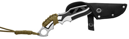NEO TOOLS Túlélőkés, 11cm penge, 75cm paracord kötéllel tokban 63-100