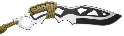 NEO TOOLS Túlélőkés, 11cm penge, 75cm paracord kötéllel tokban 63-100