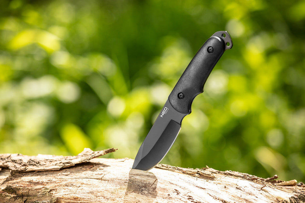 NEO TOOLS Taktikai kés, full-tang, 22cm, rozsdamentes acél, penge:10.8cm 63-108