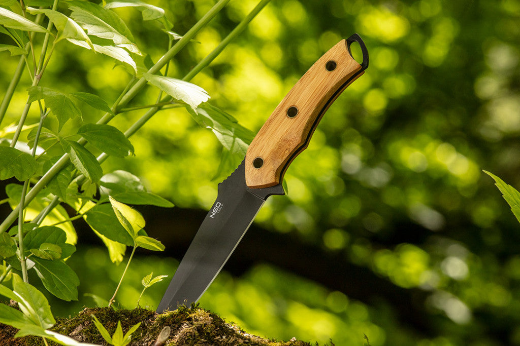 NEO TOOLS Taktikai kés, full-tang, 25cm, rozsdamentes acél, penge: 14.5cm 63-110