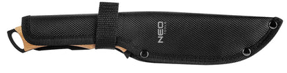 NEO TOOLS Taktikai kés, full-tang, 25cm, rozsdamentes acél, penge: 14.5cm 63-110