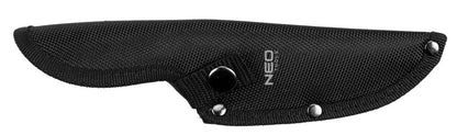 NEO TOOLS Túlélőkés, full-tang, 23cm, rozsdamentes acél, fa markolat, penge: 12cm 63-111