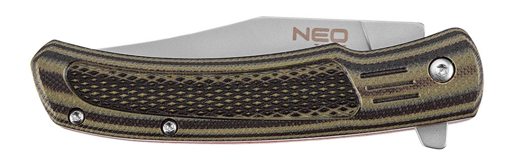 NEO TOOLS Összecsukható kés 17.5cm, rozsdamentes acél, penge: 8cm, a penge hosszabbítható 63-114