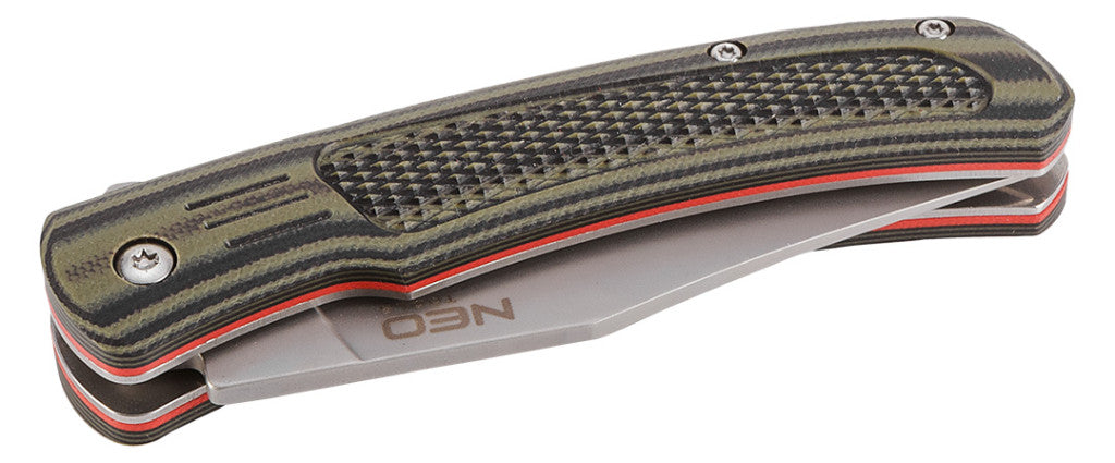 NEO TOOLS Összecsukható kés 17.5cm, rozsdamentes acél, penge: 8cm, a penge hosszabbítható 63-114