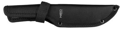 NEO TOOLS Túlélőkés, full-tang, 24cm, rozsdamentes acél, bambusz nyél, penge:14.5cm 63-116