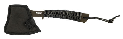 NEO TOOLS Multifunkciós balta, rozsdamentes acél, teljes hossz 26cm, penge: 8cm, Paracord markolat, csavarkulcs funkció 63-118