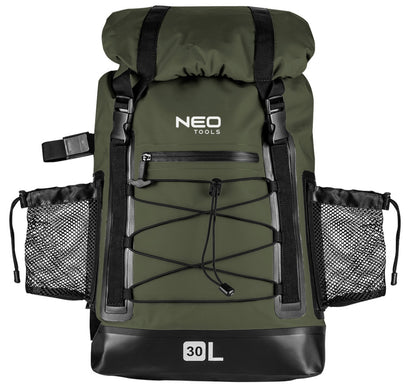 NEO TOOLS Vízálló hátizsák 600D, 30L, 32x63x18cm, sötétzöld 63-131
