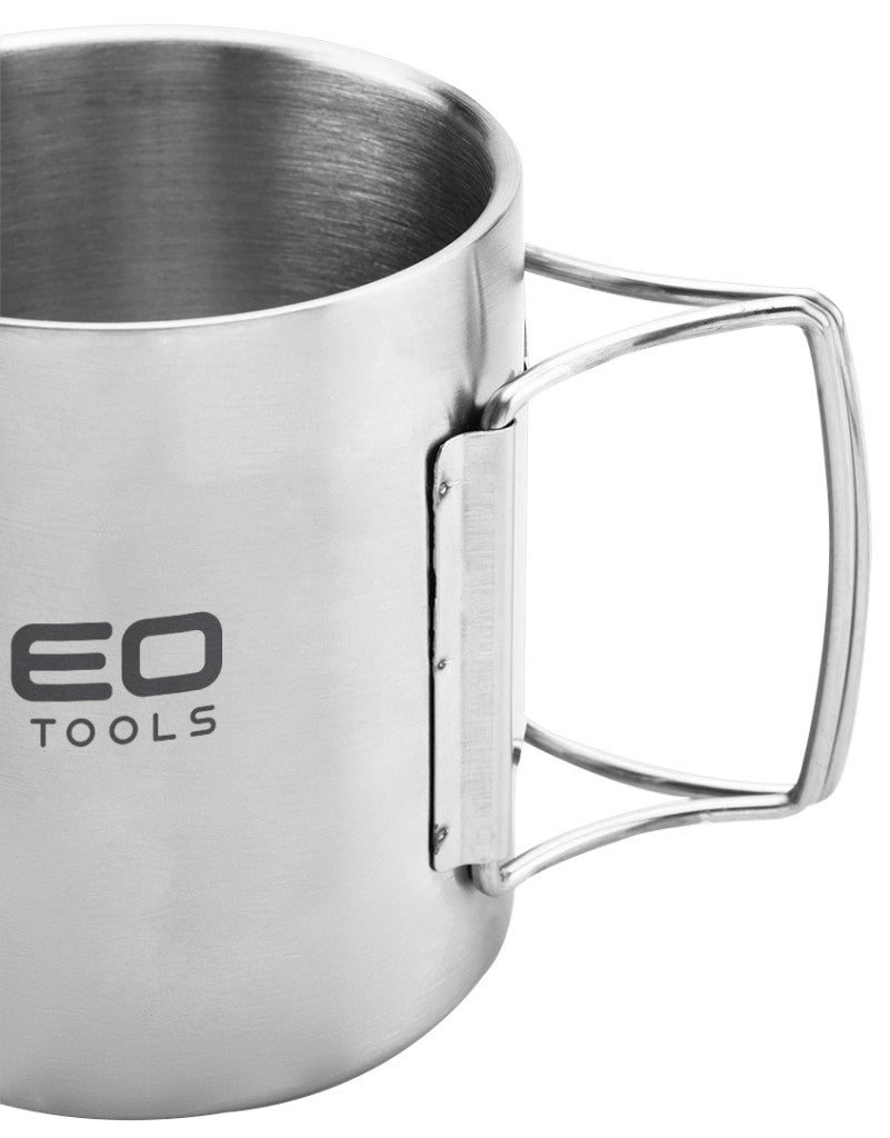 NEO TOOLS Kemping bögre 320ml, duppla fal, behajtható fogantyú 63-150