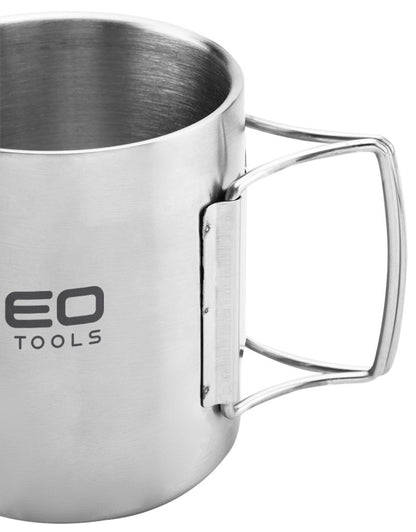 NEO TOOLS Kemping bögre 320ml, duppla fal, behajtható fogantyú 63-150